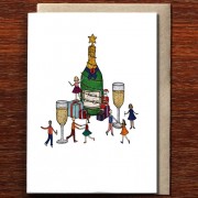 Christmas Greeting Card | Champagne Christmas Party